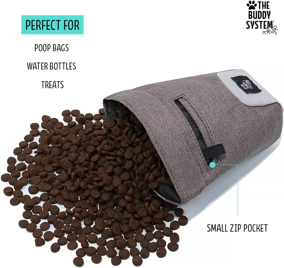 Buddy Bag with Belt - Waist Belt Bag with Magnetic Closure for Pet Training, Running, Walking - Pouch for Treats, Snacks, Toys, Kibble - Pack of 1