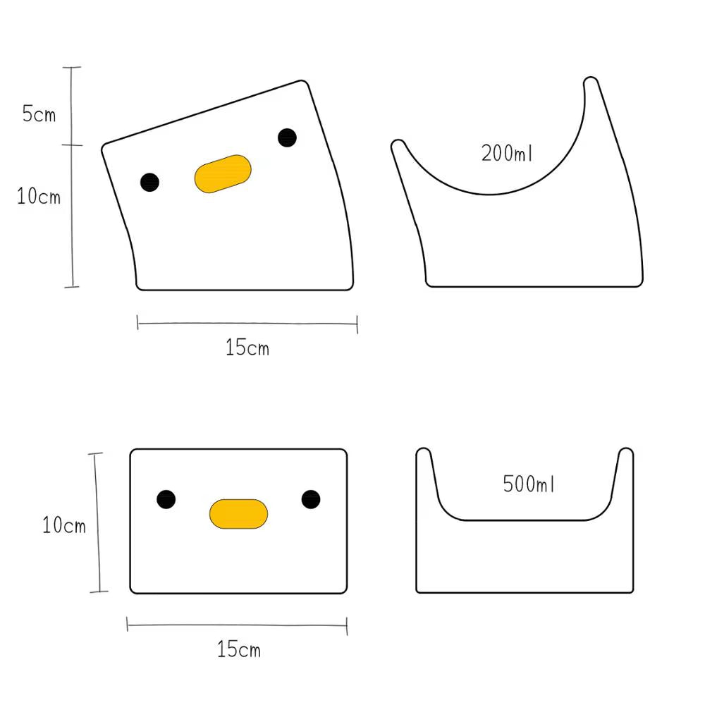 Cute Chick Design Ceramic Pet Cat Dog Bowl MW017 Drinking Bowls for Small Puppy Dogs Adult Cats Feeding Food and Water 200/500Ml