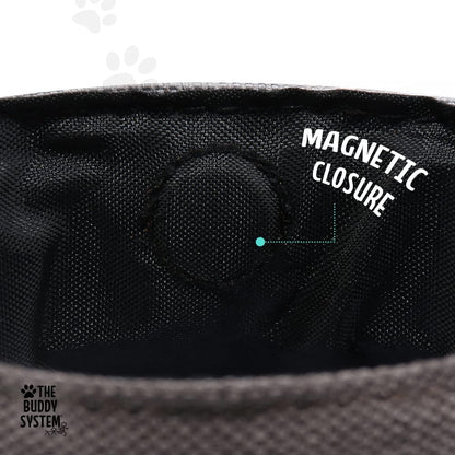 Buddy Bag with Belt - Waist Belt Bag with Magnetic Closure for Pet Training, Running, Walking - Pouch for Treats, Snacks, Toys, Kibble - Pack of 1