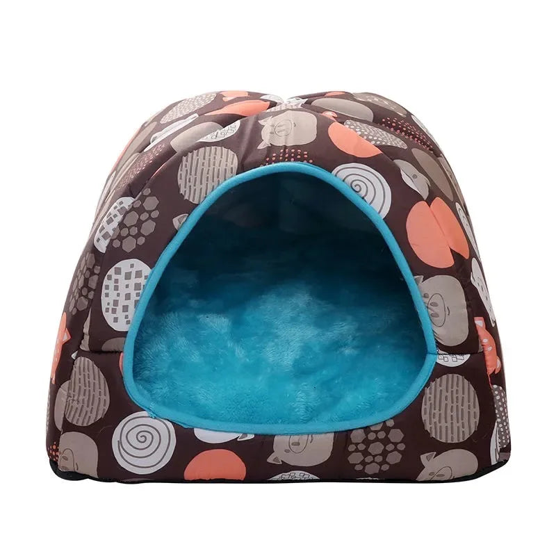 Warm Cat Bed Small Dogs Kittens House Pet Basket Cushion Cat Sleeping Pillow Mat Tent Puppy Lounger Soft Nest Cave Cats Beds