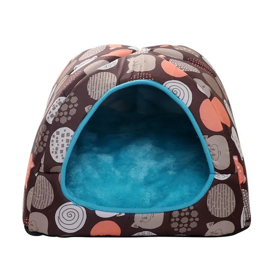 Warm Cat Bed Small Dogs Kittens House Pet Basket Cushion Cat Sleeping Pillow Mat Tent Puppy Lounger Soft Nest Cave Cats Beds