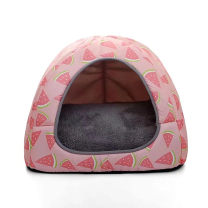 Warm Cat Bed Small Dogs Kittens House Pet Basket Cushion Cat Sleeping Pillow Mat Tent Puppy Lounger Soft Nest Cave Cats Beds